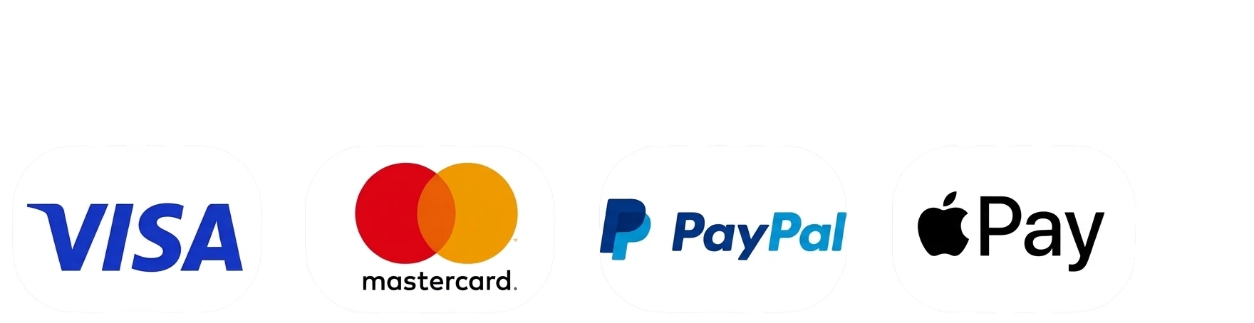 Paiement sécurisé : Visa, Mastercard, PayPal, Apple Pay